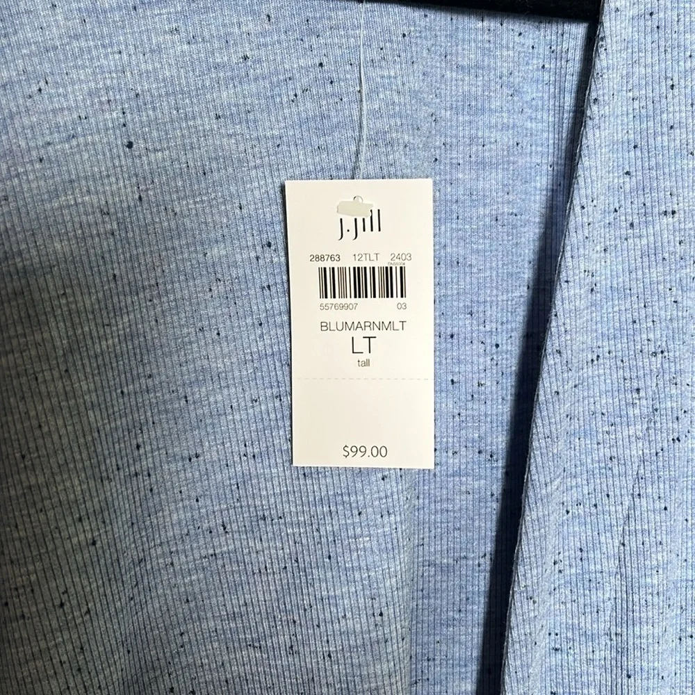 J.Jill Open Knit Speckled Blue Cardigan – NWT Size Large Tall